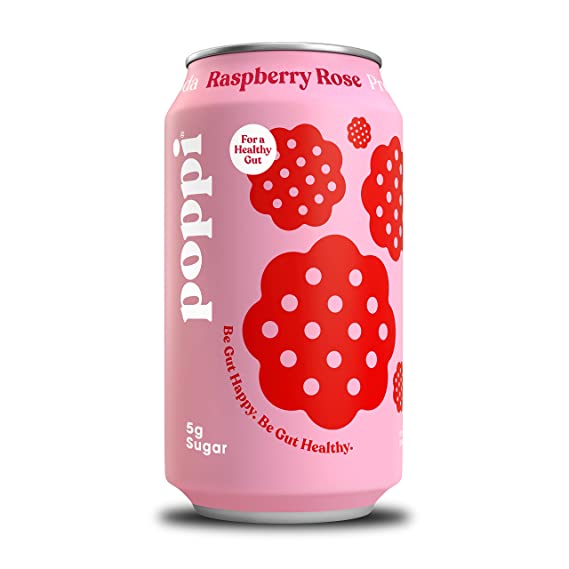 POPPI Sparkling Prebiotic Raspberry Rose
